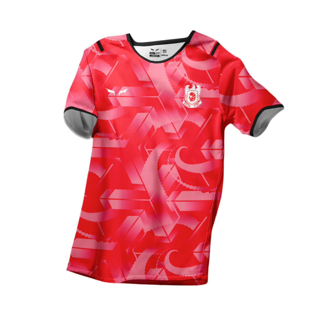 South Korea Custom Football Red Jersey